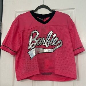 Hot Pink and Silver Barbie Jersey Size Medium